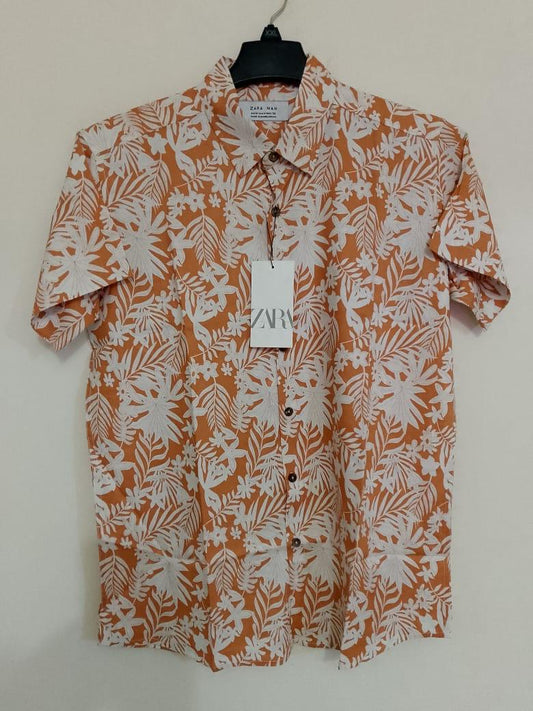 TROPICAL PRINT RESORT SHIRT